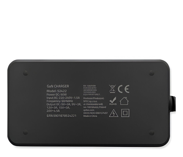 QOLTEC Ładowarka sieciowa 90W GaN Fast SLIM 5-20V 4.5A USB-C 3.1 - 1330674 - zdjęcie 3